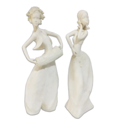 2 FIGURAS MARMOLINA AFRICANOS