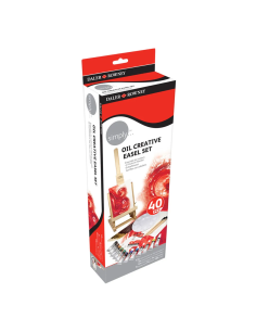 Set Oleo Con Caballete De Mesa 12X12 Ml