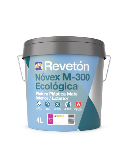 Pintura Mate Novex M-300 Ecológica Antimoho Blanco 4 Lt