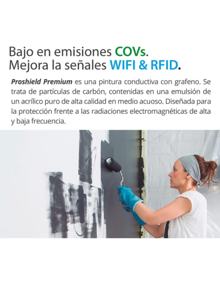 Pintura Conductiva de Apantallamiento Proshield Negro Mate 1 Lt