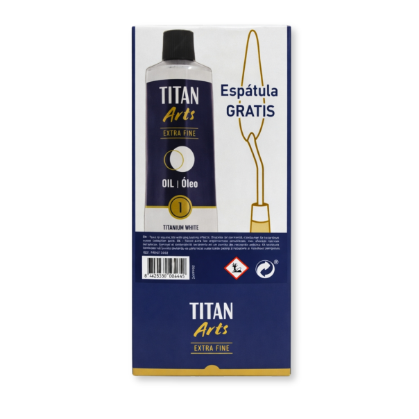 Oleo Extra Fino Titan Arts 200 Ml Blanco Titanio + Espátula