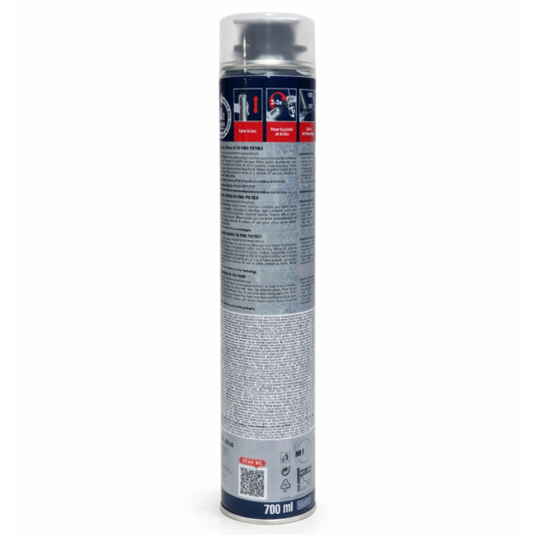 Caja 12 Uds. Espuma Poliuretano Orbafoam Multiusos Pistola 700 Ml