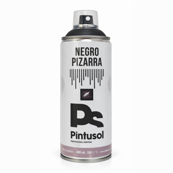 Spray Pintura Efecto Pizarra Negro Mate Pintusol 400 Ml