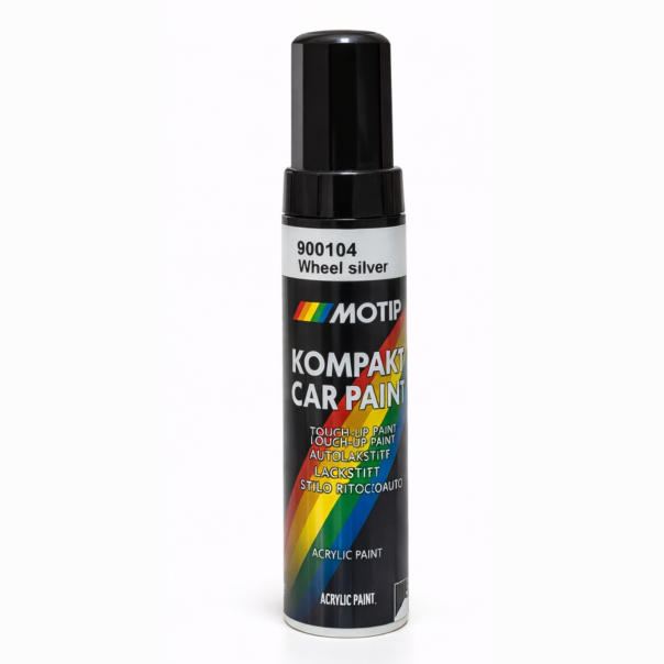 Pincel De Retoques Plata Llantas Brillante Liso Motip 12 Ml