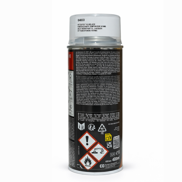 Spray Barniz Mate Alta Temperatura 800 ºC Motip 400 Ml