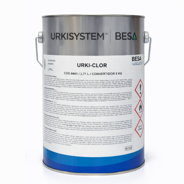 Pintura Clorocaucho Brillante Urki-Clor BESA Carta Ral 5 Kg