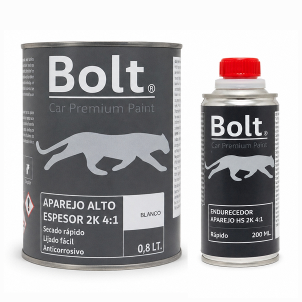 Kit Aparejo Alto Espesor Hs Rapid Blanco 2K 4:1 Bolt 0,8 + 0,2 Lt