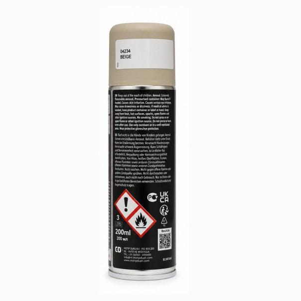 Spray Pintura De Cuero y Vinilo Beige Motip 200 Ml