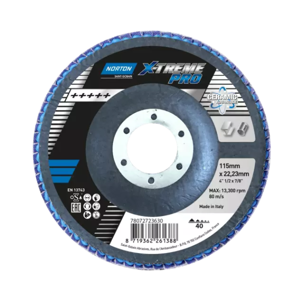 Discos de Láminas Norton X-treme Pro R928 115x22 mm P40