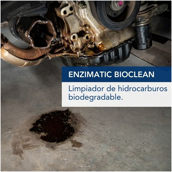 Limpiador De Manchas de Aceites e Hidrocarburos Enzimatic Bioclean 5 Lt