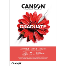 Bloc Acrílico Canson Graduate A4 20 Hj. 300 Gr
