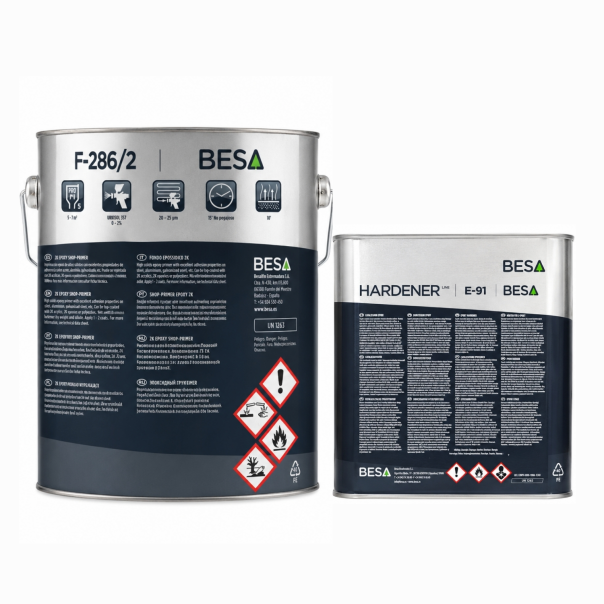 Imprimación Epoxi Shop Primer 2 Comp. F286/2 Besa Gris 7035 4 Lt + 2 Lt