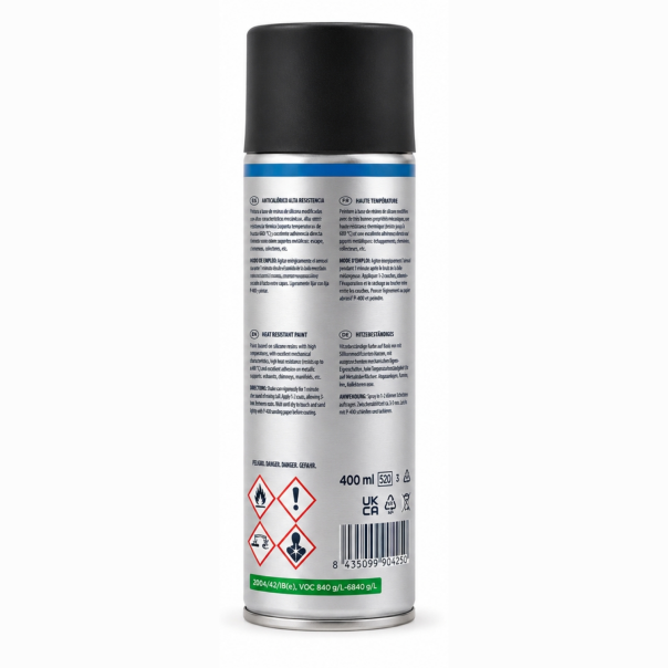 Spray Pintura Anticalorica Alta Resistencia F-4101 Negro 400 Ml