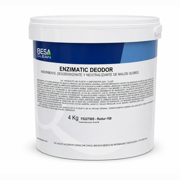 Absorvente Desodorizante y Neutralizador de Malos Olores Enzimatic Deodor 4 Kg